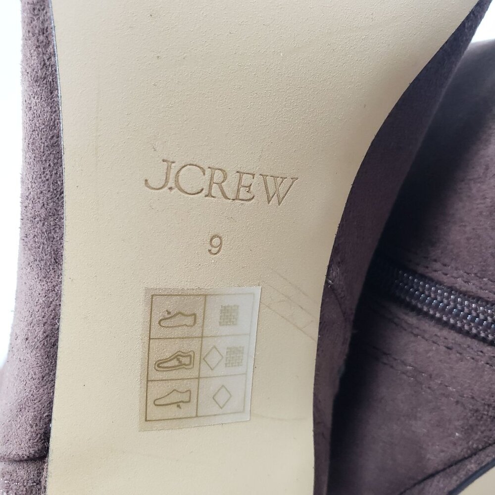 J.Crew Factory Sueded Snip-Toe Tall Boots Women's Size 9M Dark Walnut - Picture 3 of 16